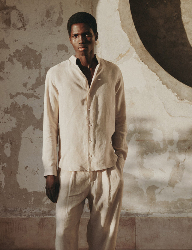 Chemise Carl en lin beige