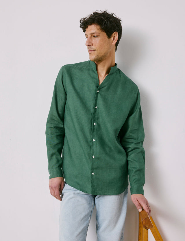 Chemise Carl en lin vert