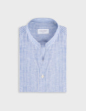 Chemise Carl En Lin Ray Bleu