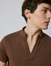 T Shirt Charly En Coton Marron Fonc