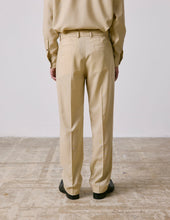 Pantalon De Costume Driss En Laine Vierge Beige