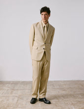 Pantalon De Costume Driss En Laine Vierge Beige