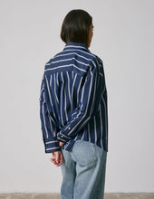 Chemise Oversize Eug Nie Ray E Bleu Marine