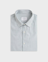 Chemise ajustée rayée verte