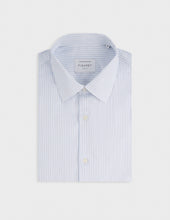 Chemise semi-ajustée Voyage rayée bleu clair