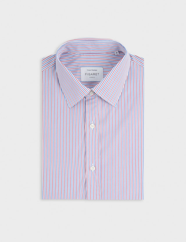 Chemise classique Voyage rayée rouge