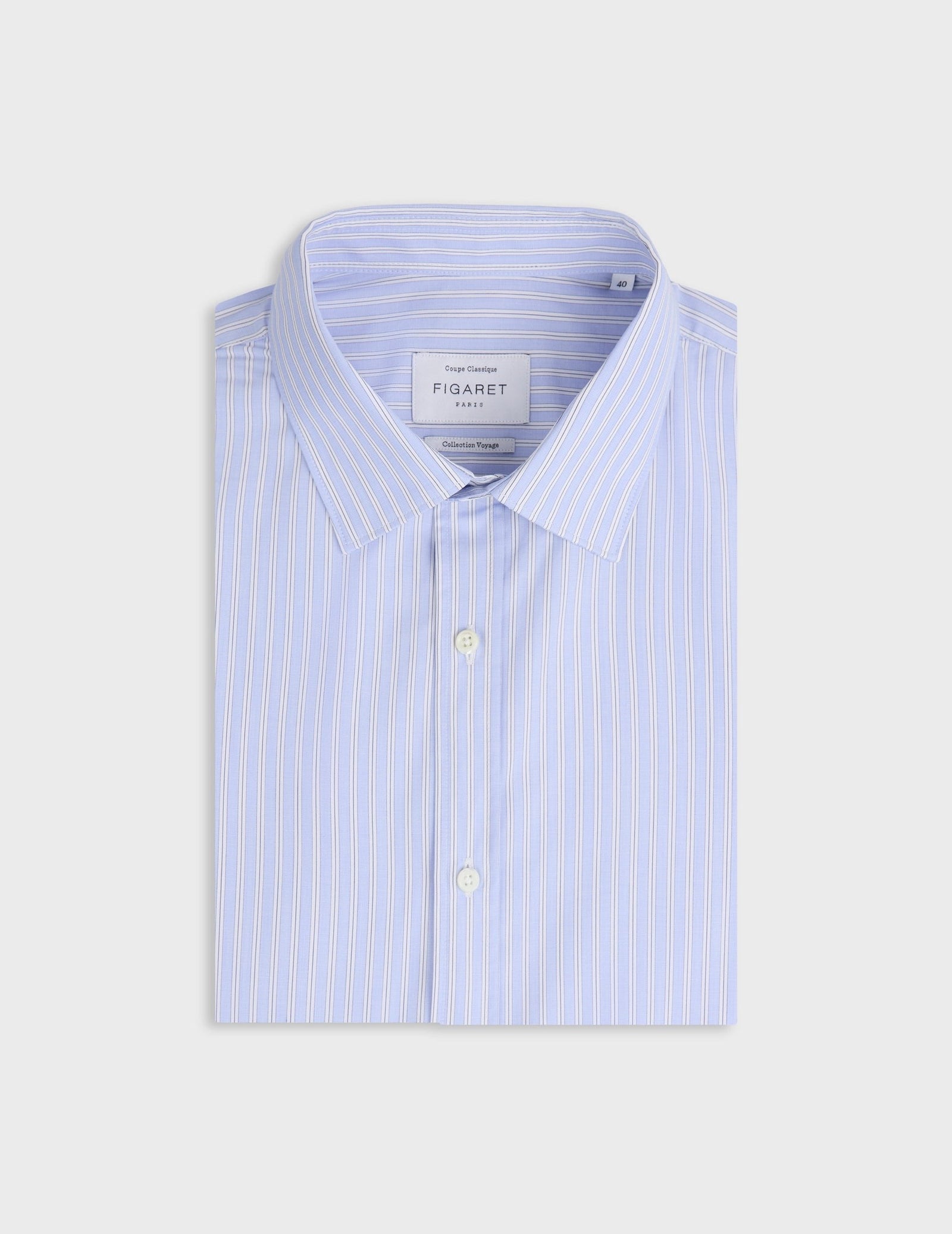 Chemise Voyage Col Figaret En Popeline Ray E