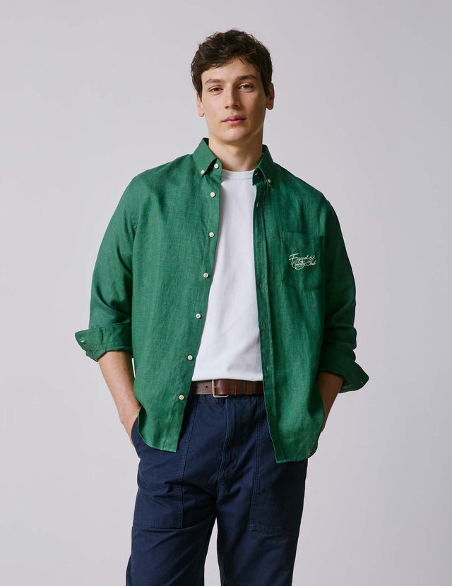 Chemise Gabriel en lin vert