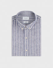 Chemise Gaspard En Lin Ray Bleu
