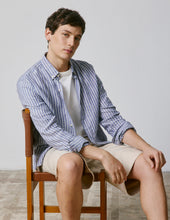 Chemise Gaspard En Lin Ray Bleu