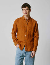 Chemise Gaspard en lin marron