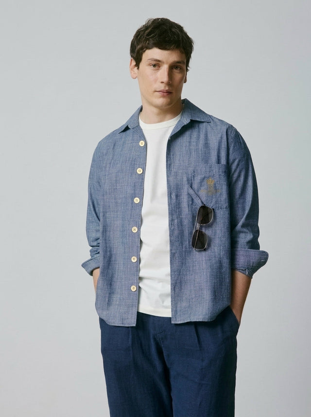 Chemise mixte Guéthary bleue