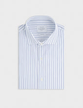 Fitted striped navy shirt