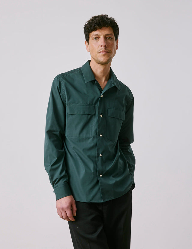 Chemise Ivano verte foncée