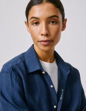 Chemise Mixte Je T Aime En Lin Bleu Marine