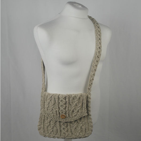 12k Aran Shoulder Bag In Linen Cotton Inverallan Ltd