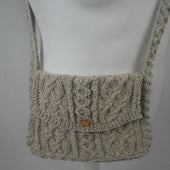 12k Aran Shoulder Bag In Linen Cotton Inverallan Ltd