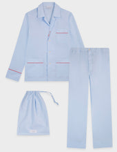 Pyjama Louis En Popeline Bleue Brod E Je T Aime