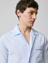 Pyjama Louis en popeline bleue brodée "Je t'aime"