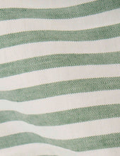 Striped green cotton and linen Louis pajama