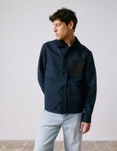 Mael navy cotton canvas overshirt