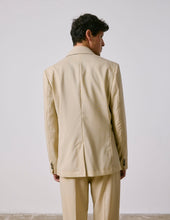 Marlon suit jacket in beige virgin wool