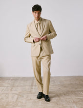Veste De Costume Marlon En Laine Vierge Beige