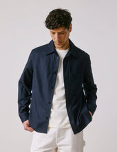 Surchemise Nael En Laine Vierge Et Cachemire Bleu Marine