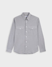 Chemise Nathael En Seersucker Ray Bleu