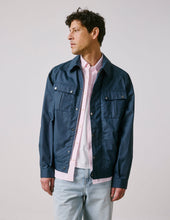 Nelson bomber jacket in navy cotton canvas