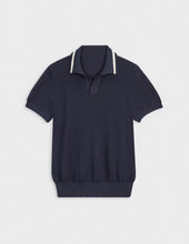 Polo Nick En Coton Marine