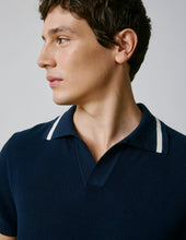 Polo Nick En Coton Marine