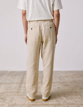 Pantalon Nicola En Lin Beige Clair
