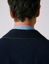 Blazer Nikos En Twill De Laine Vierge Marine
