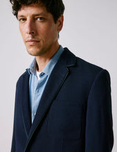 Navy virgin wool twill Nikos Blazer