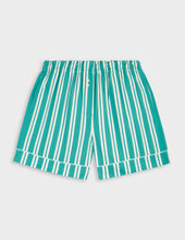 Nina striped green poplin shorts