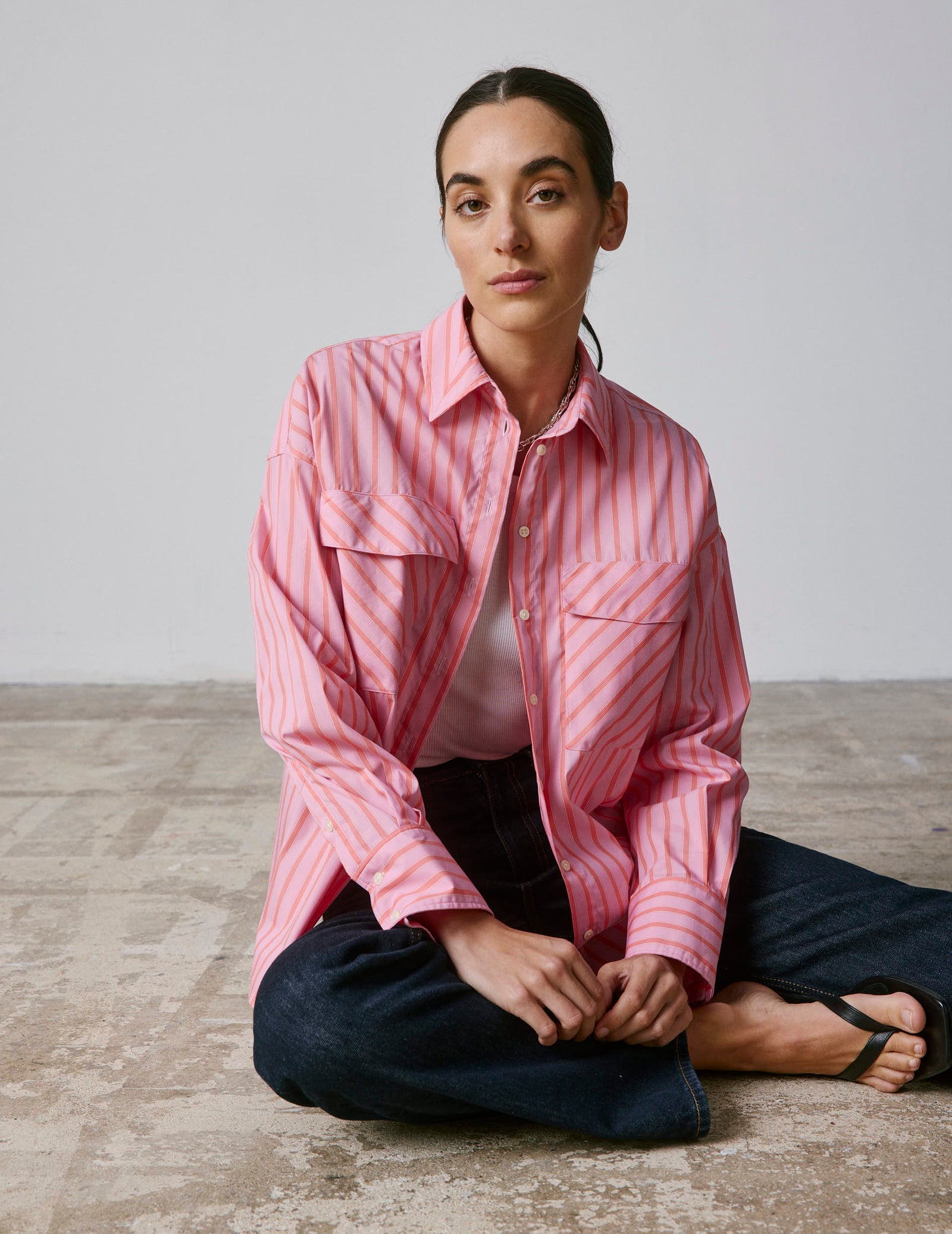 Striped pink Noémia shirt