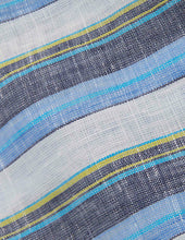 Chemise Nolhann Manches Courtes En Lin Bleu