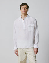 Chemise Popover Normann En Lin Blanc