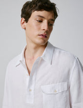 Chemise Popover Normann En Lin Blanc
