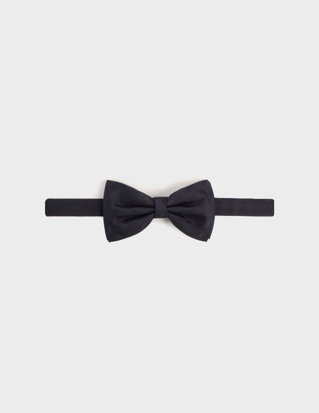 Nœud-papillon à motifs chevron marine