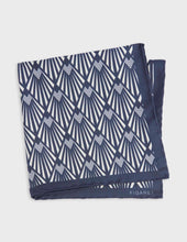 Pochette En Soie Imprim E Marine