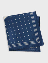 Pochette En Soie Imprim E Motifs Marine