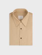 Beige Virgin Wool Semi Fitted Shirt
