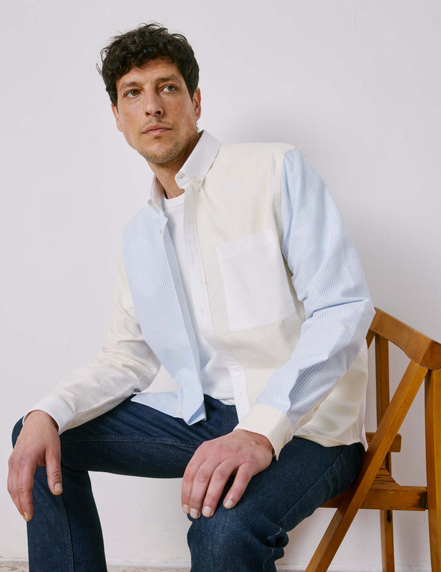 Fun shirt William rayée jaune
