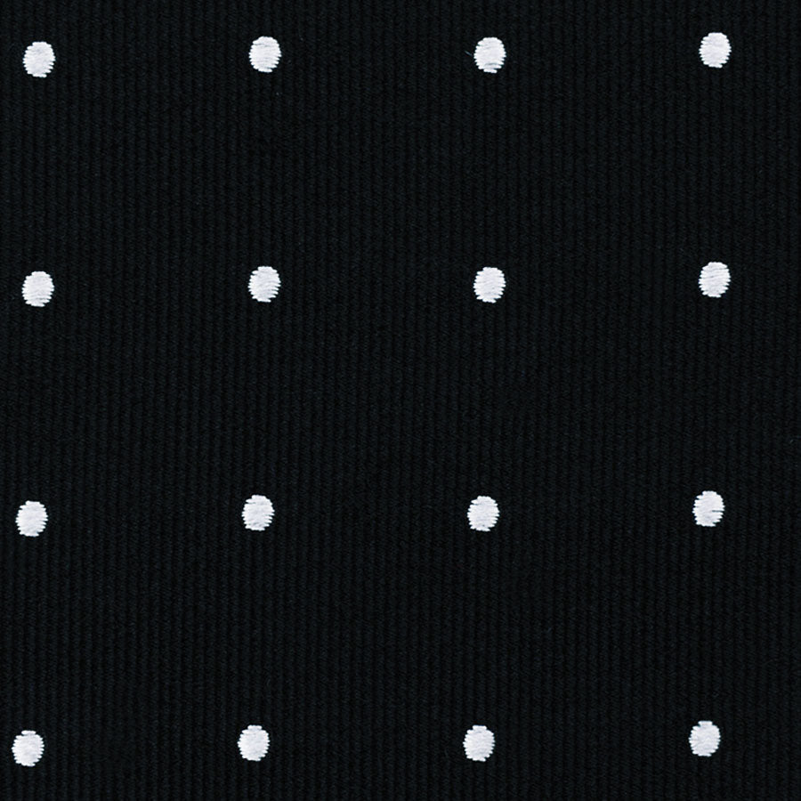 Polka Dot Bespoke Jacquard Silk Tie Black