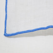 Irish Linen Shoestring Pocket Square White
