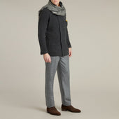 Double Breasted Cashmere And Merino Knitted Jacket In