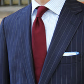 Irish Linen Shoestring Pocket Square White