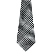 Vintage Glencheck Bespoke Wool Tie Black